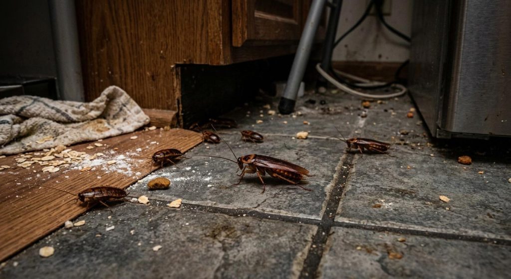 Professional cockroach gel baiting and fumigation